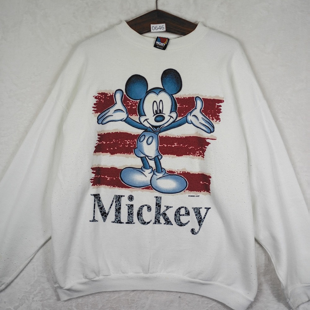 Mickey Unlimited Sweatshirt Unisex One Size White Vintage Graphic 90s Y2K Gorp